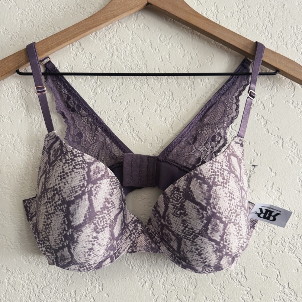 Marilyn Monroe Lavender Snake Print Lace Bra